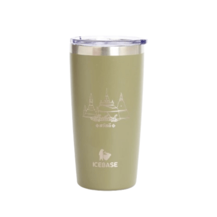 แก้วเก็บความเย็น ICEBASE รุ่น VLS-702GN (THAI CULTURE) ขนาด 600 มิลลิลิตร สีเขียว_0